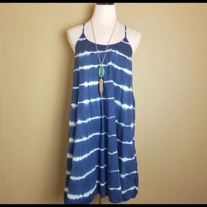 Madewell Indigo Shibori Shift Blue Sundress Sz L